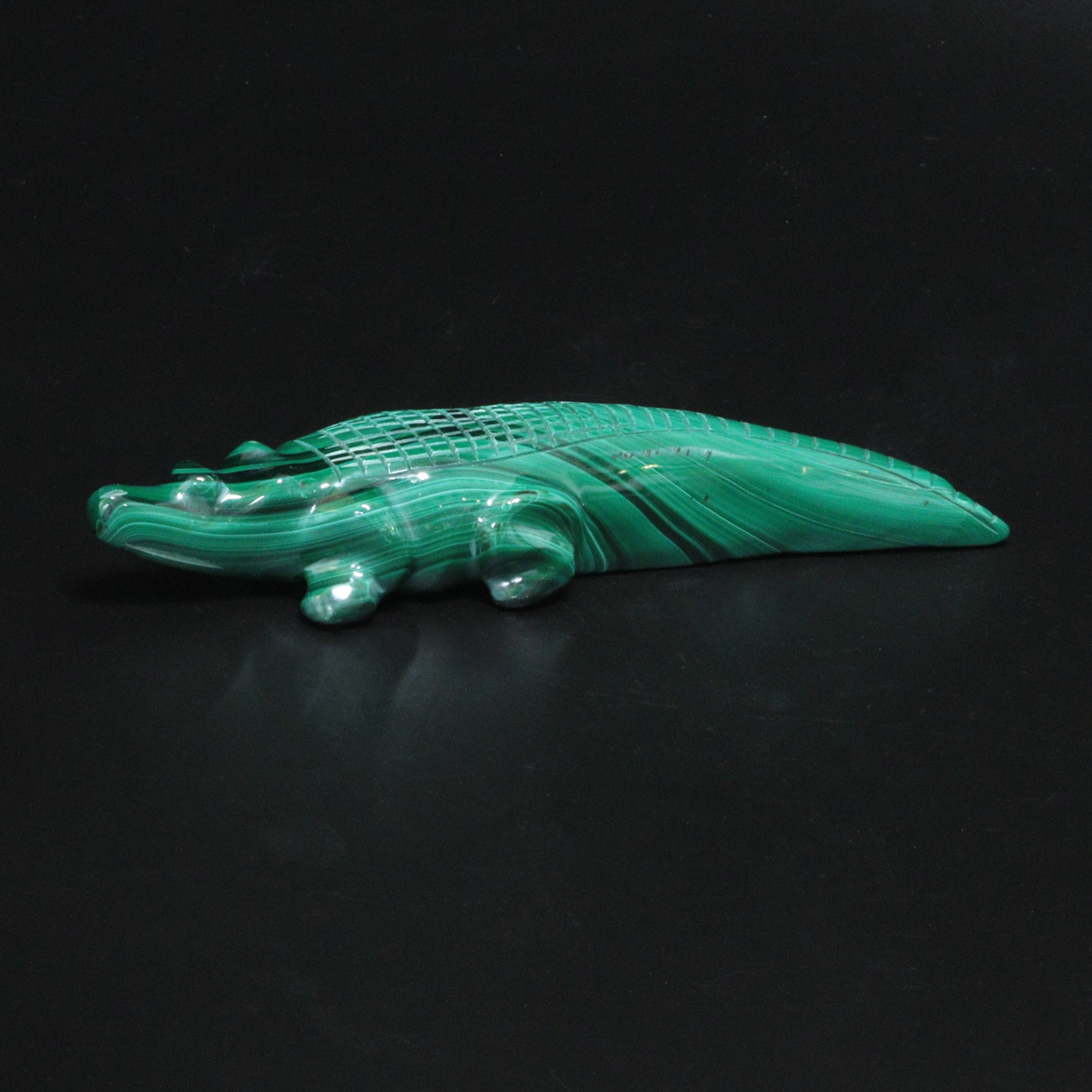 Malachite carving "Crocodile" 