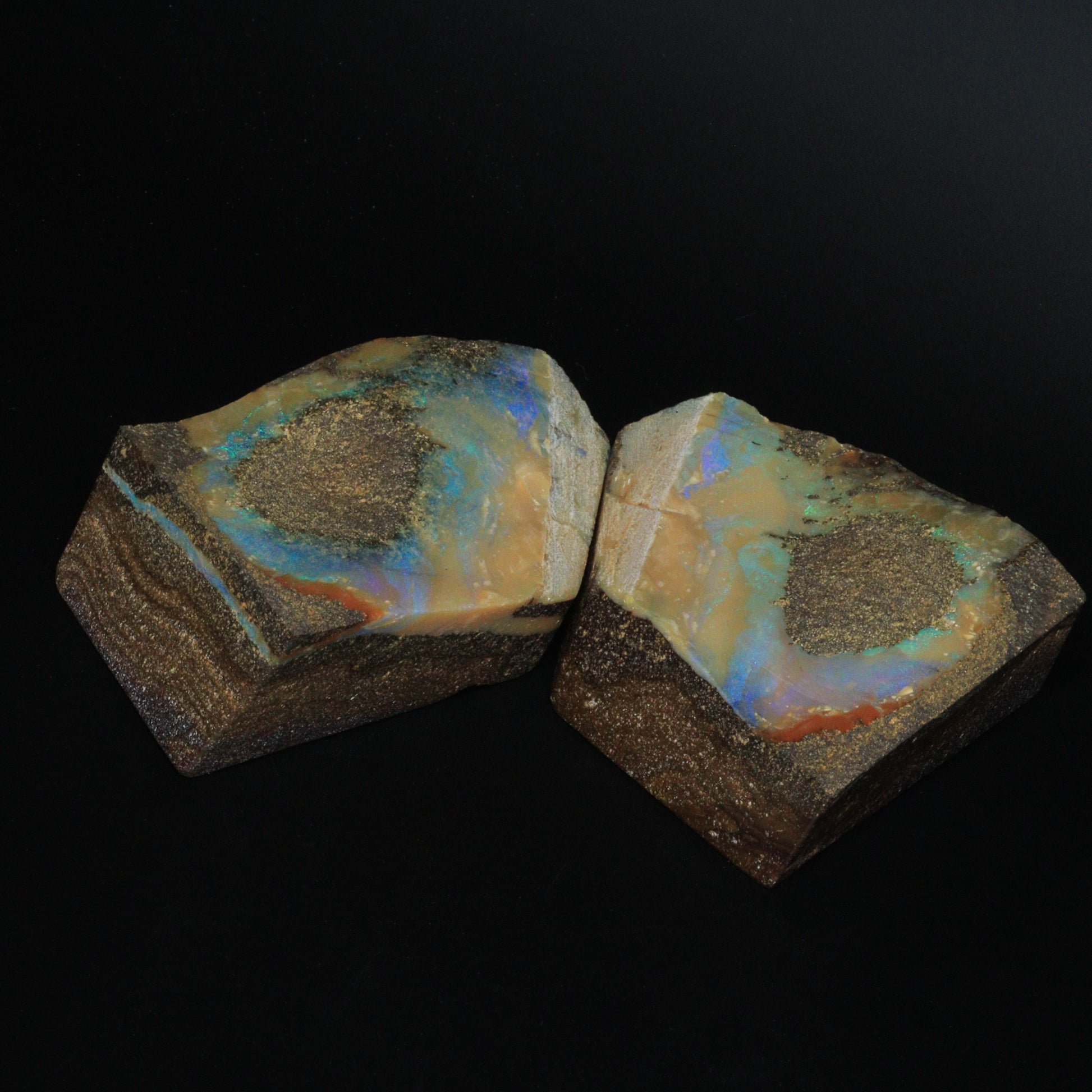 Australian Boulder Opal Pair Specimen