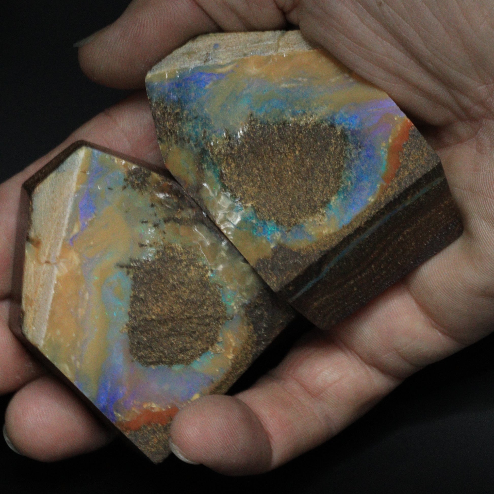 Australian Boulder Opal Pair Specimen