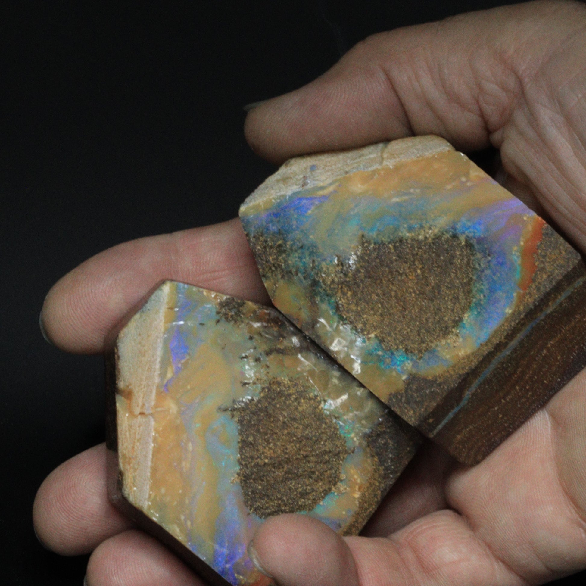 Australian Boulder Opal Pair Specimen