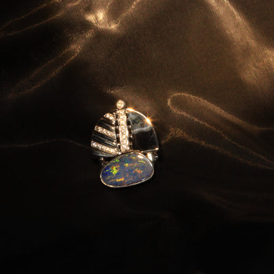 Australian Opal doublet brooch or necklace - 9