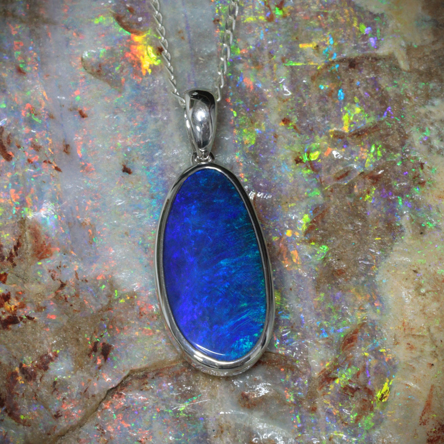 Opal boulder pendant - 176