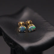 Australian Opal Black Gold Earrings 1510