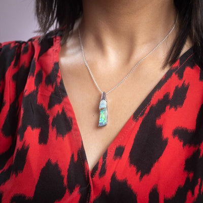 Australian Boulder Opal pendant - 1022