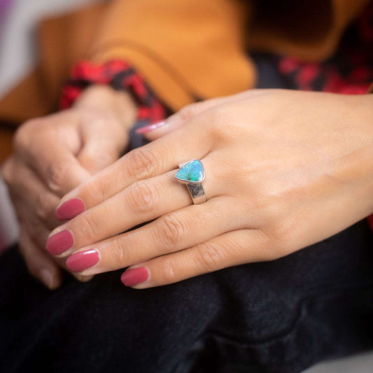 Australian Boulder Opal Ring - 112