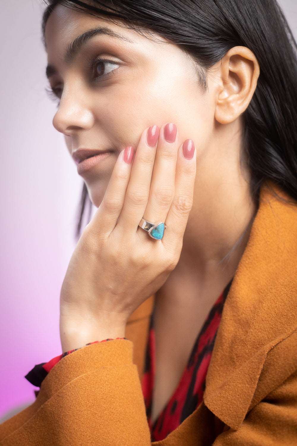 Australian Boulder Opal Ring - 112