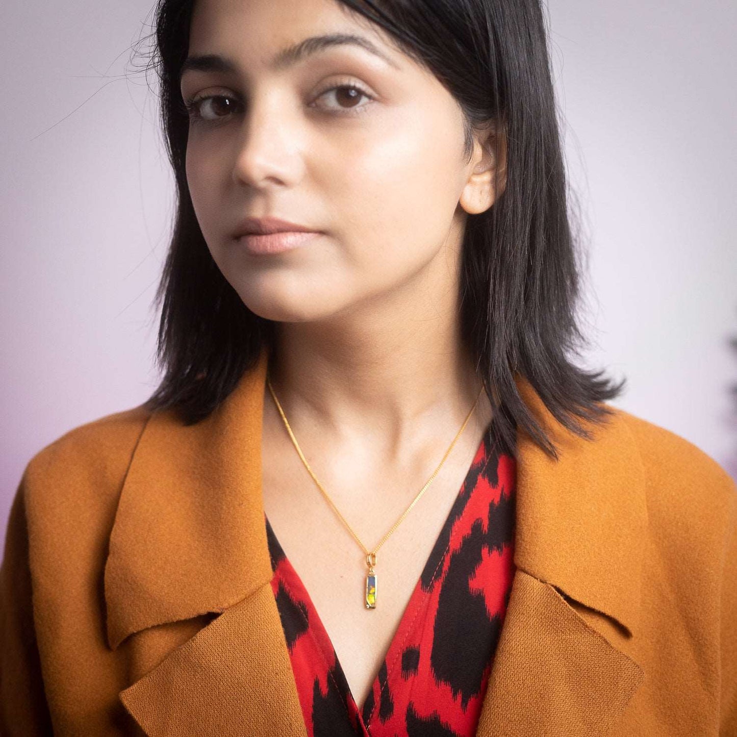 Australian Black Opal pendant 