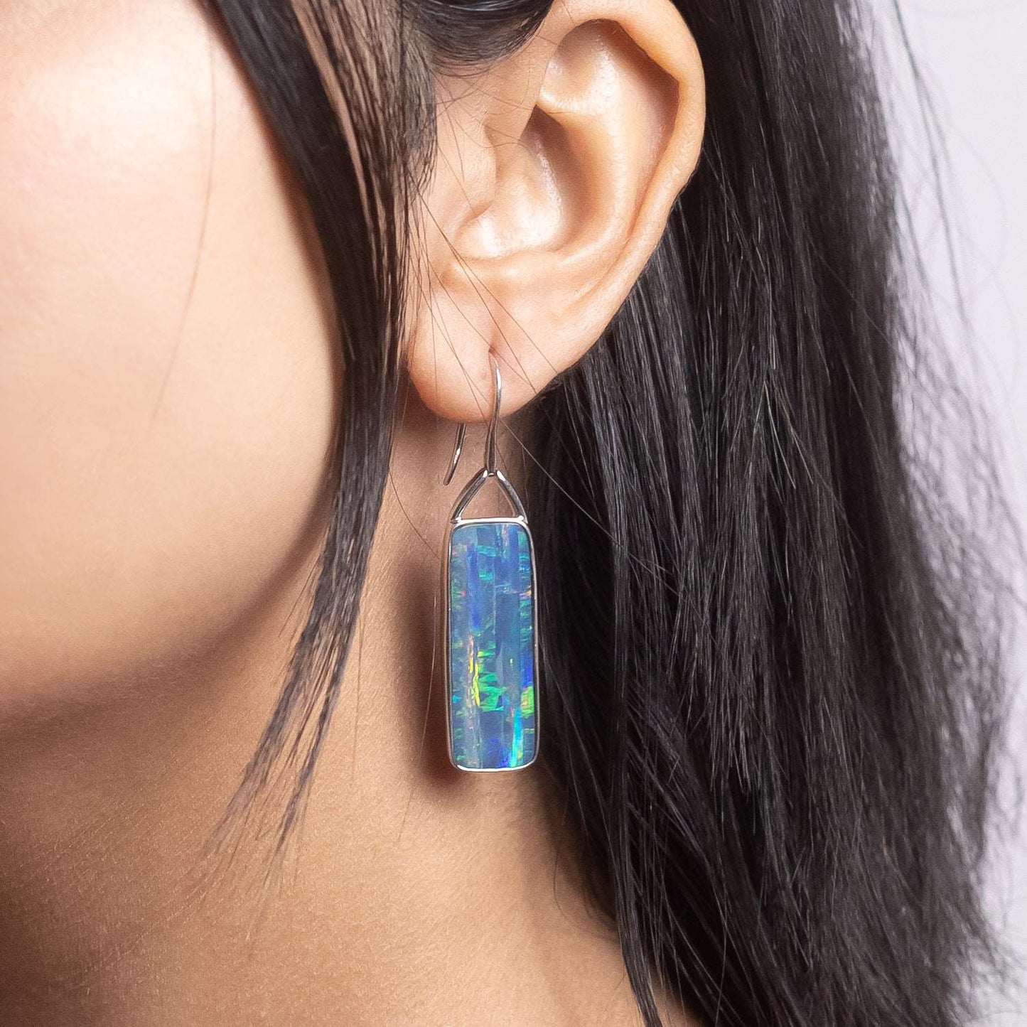 Australian Opal Doublet Earrings - 503
