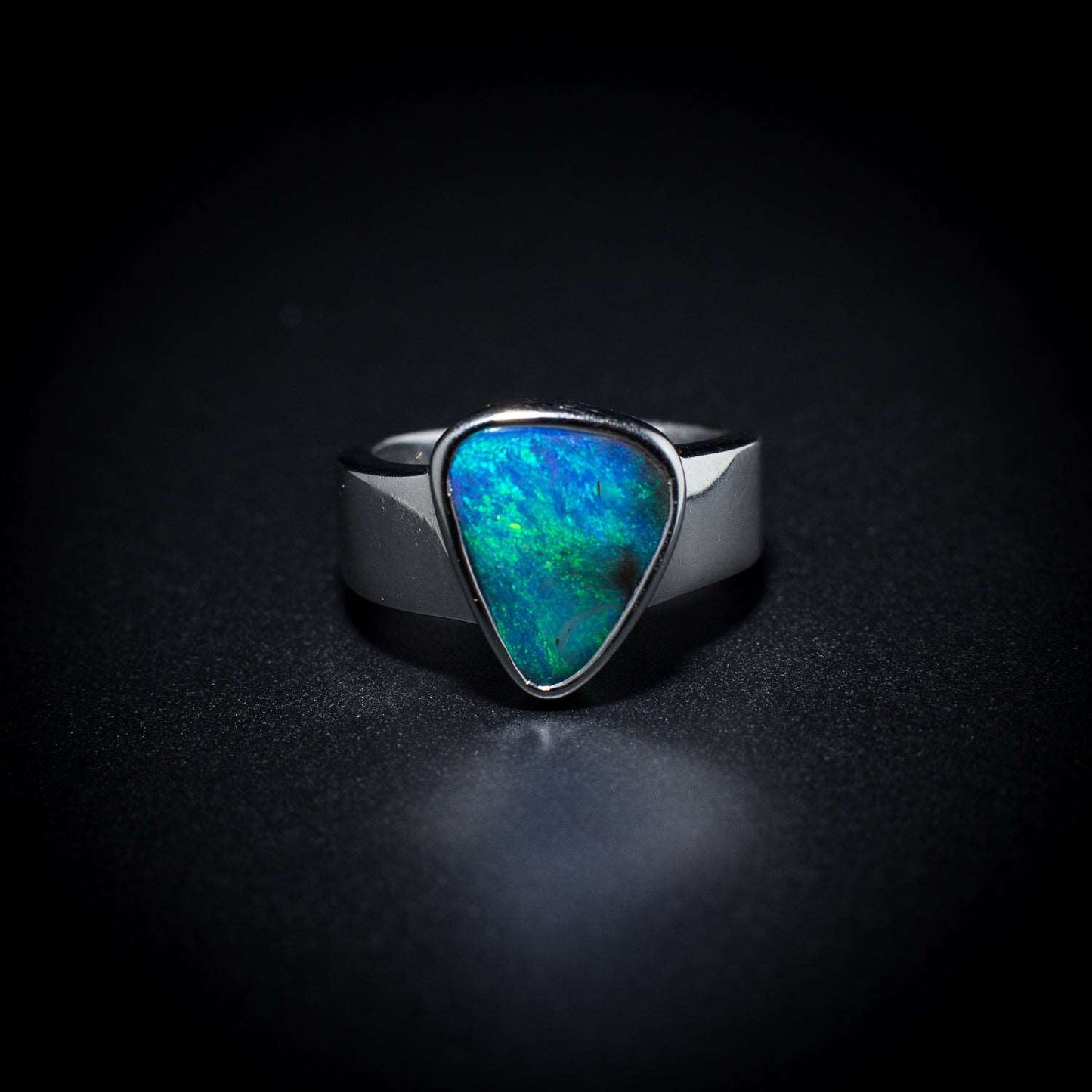 Australian Boulder Opal Ring - 112