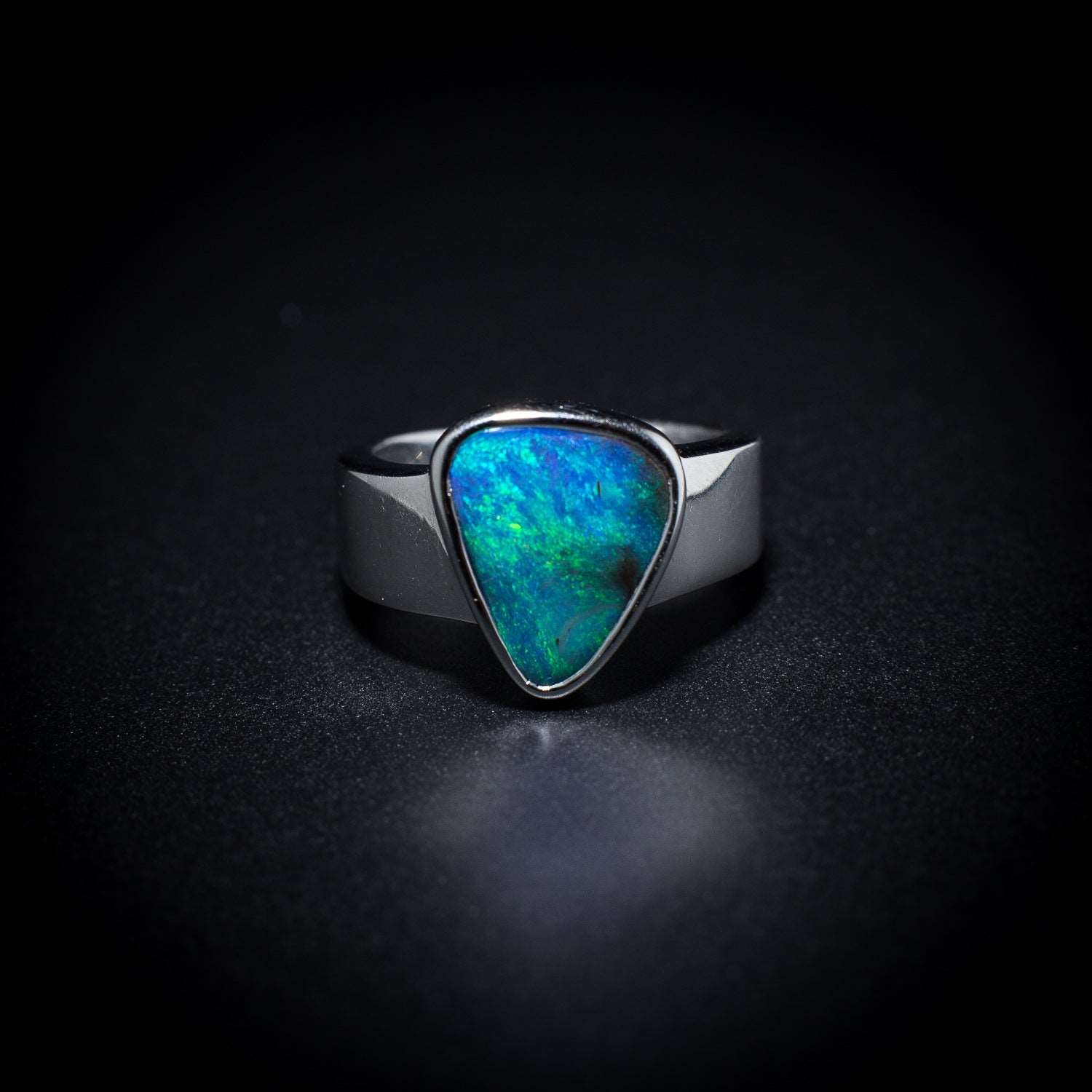 Australian Boulder Opal Ring - 112