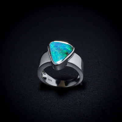 Australian Boulder Opal Ring - 112