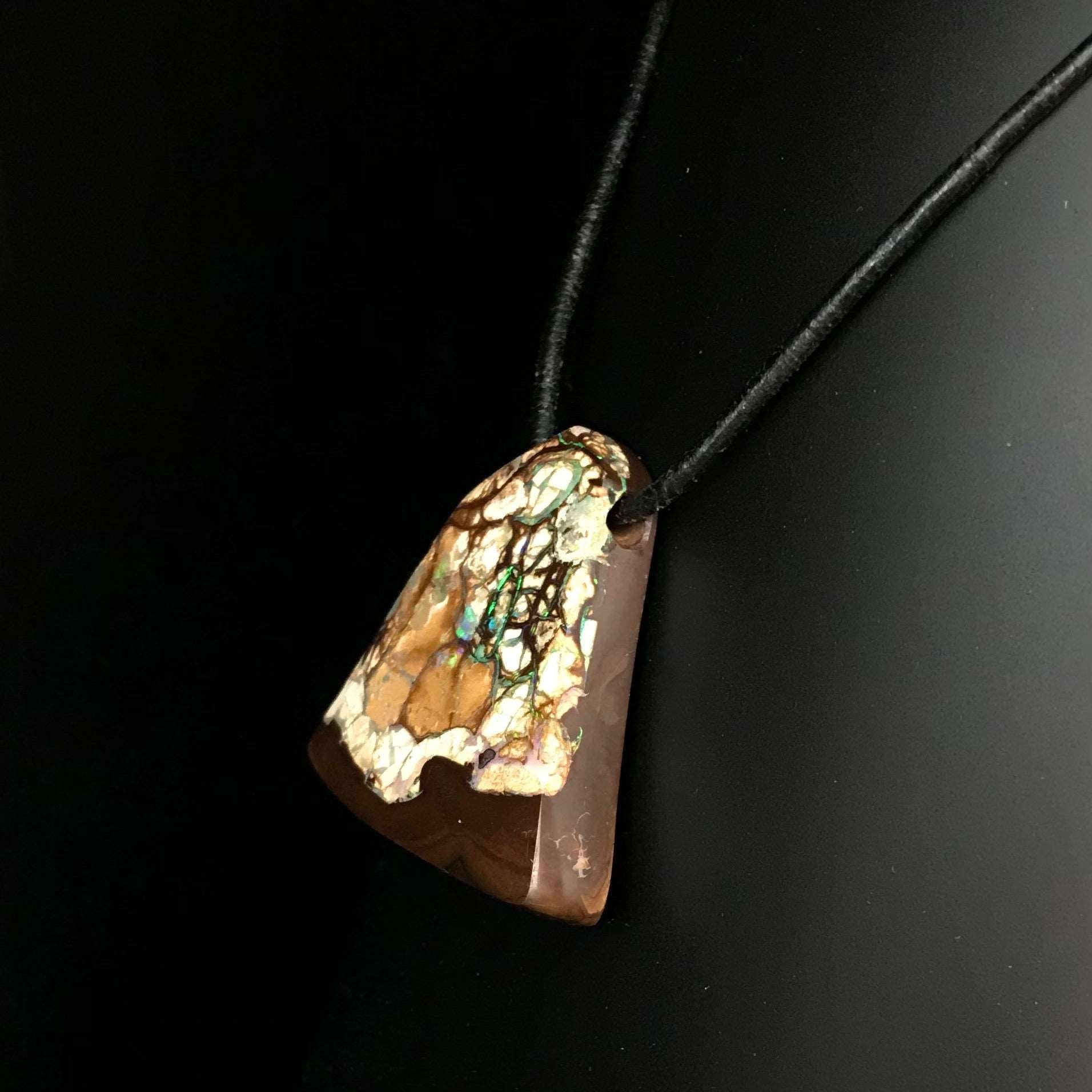 Boulder opal necklace - 24