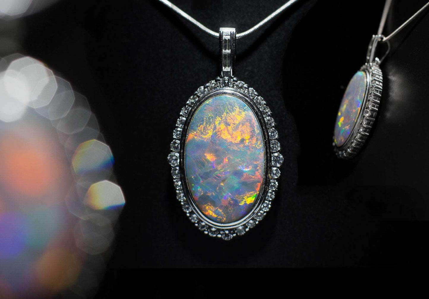 Australian Black Opal Pendant - 1025