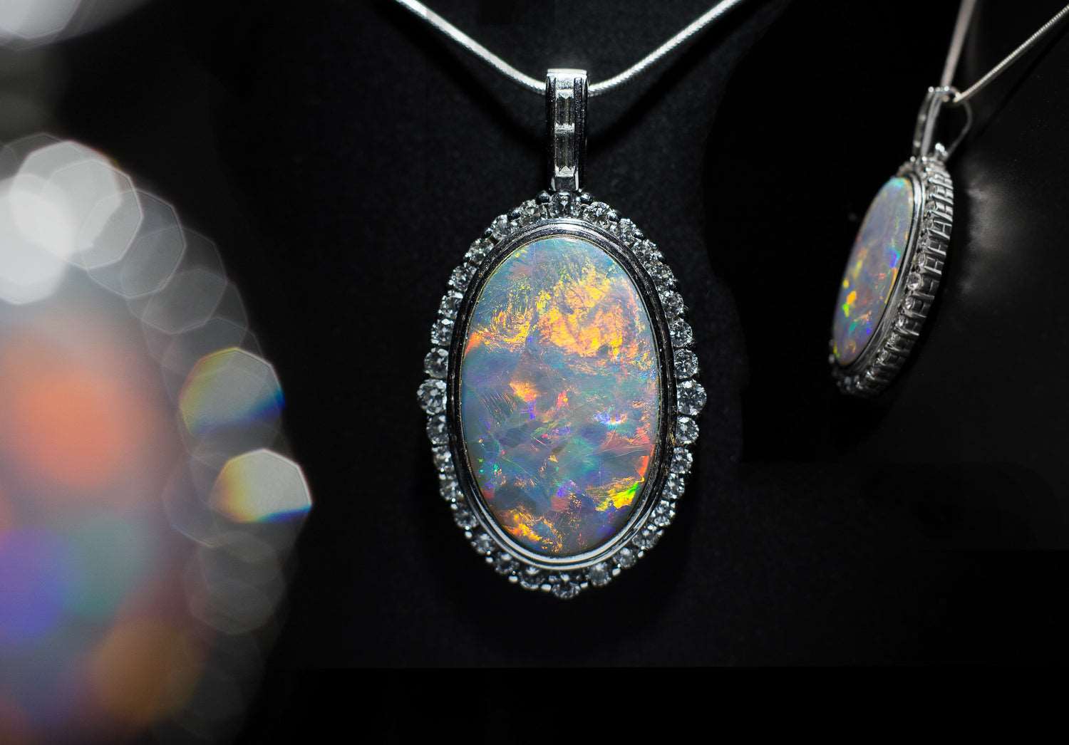 Australian Black Opal Pendant - 1025