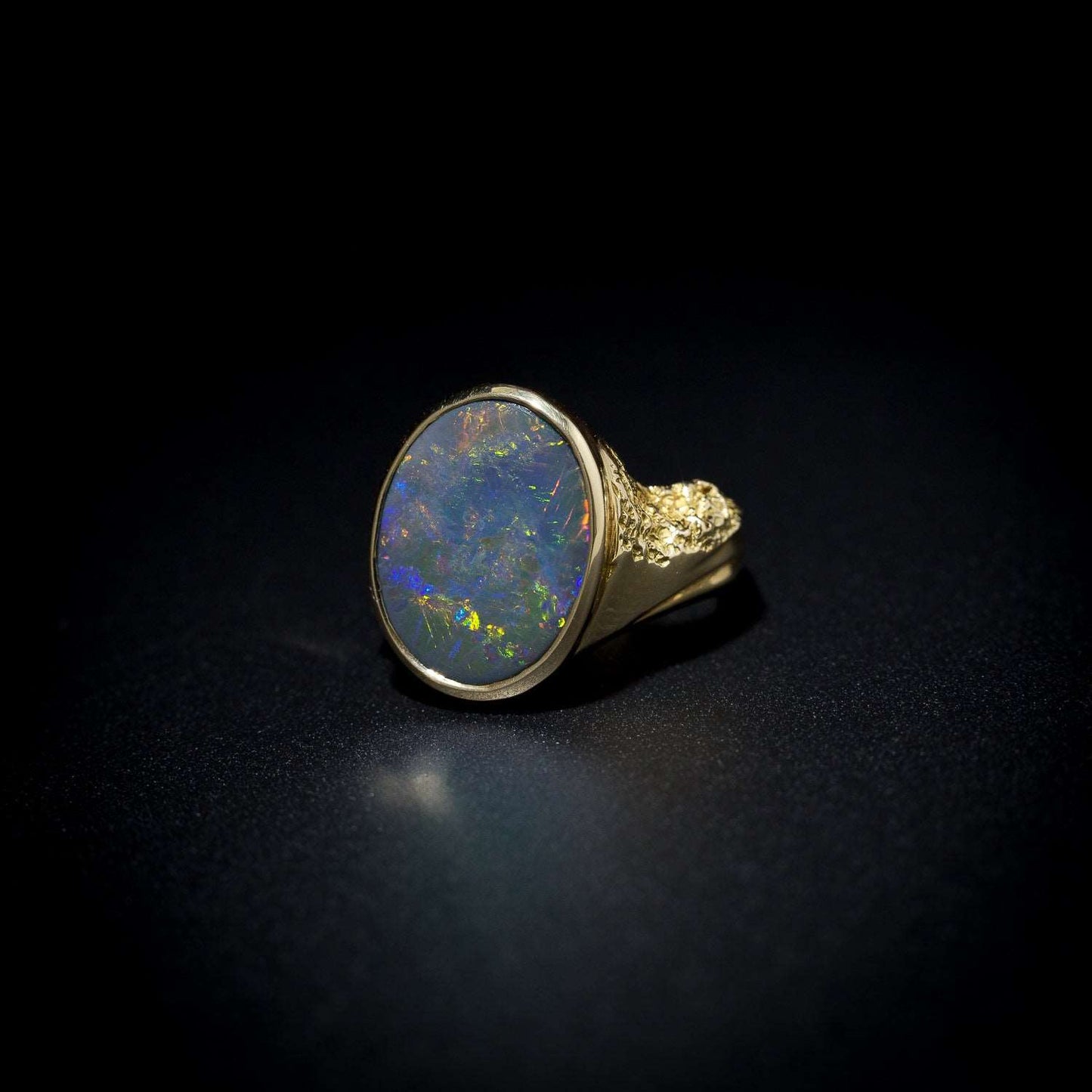 Black opal ring - 108