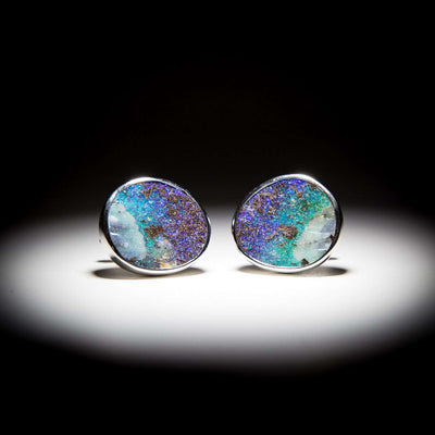 Australian Boulder Opal Cufflinks - 2