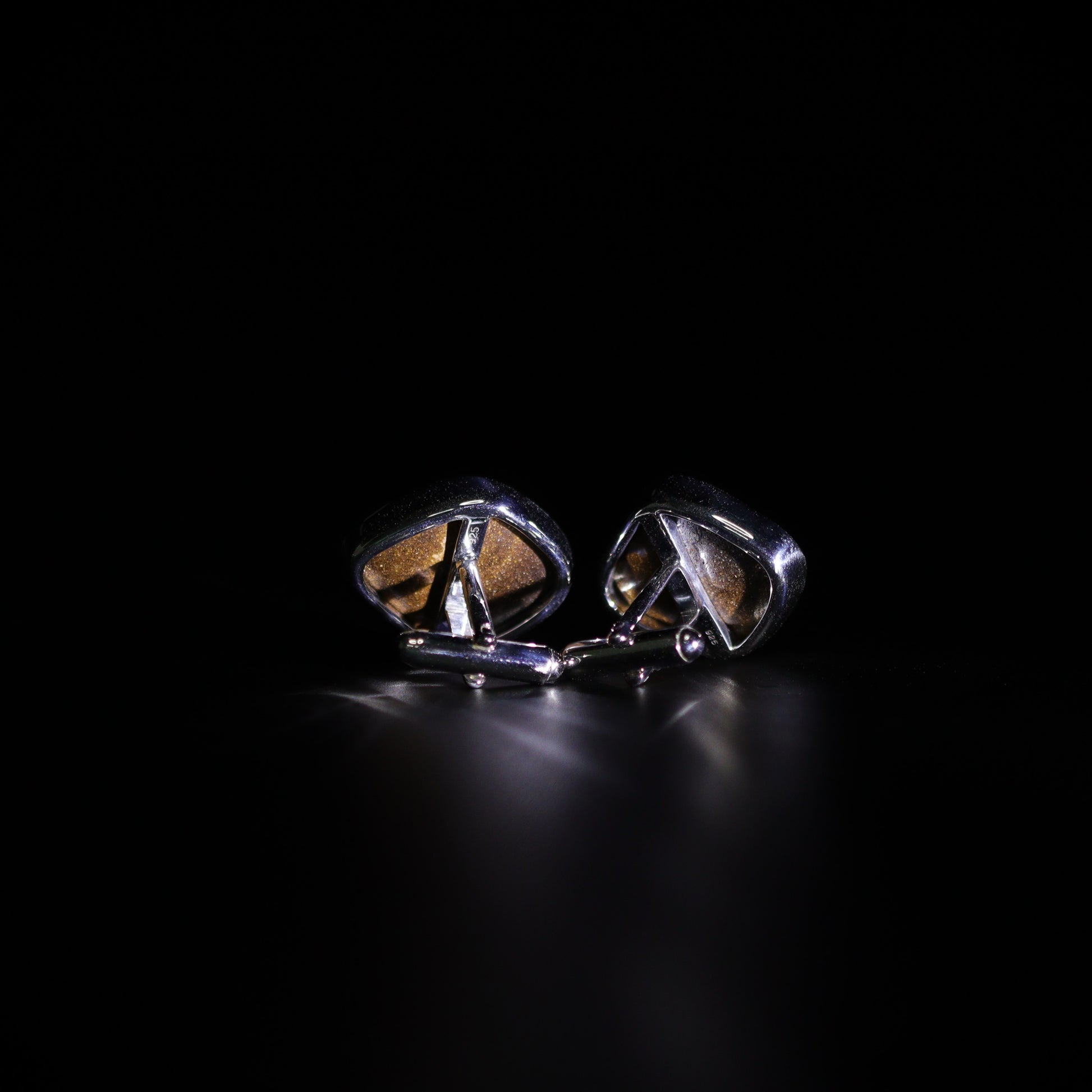 Australian Boulder Opal silver Cufflinks 