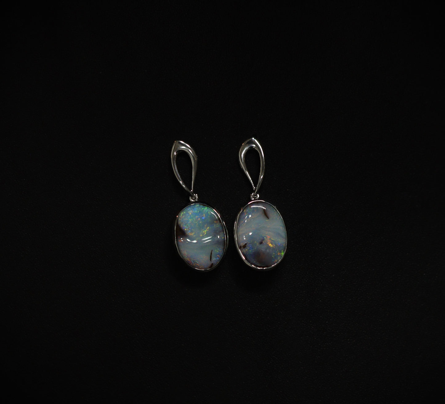 Australian Boulder opal sterling silver pendant