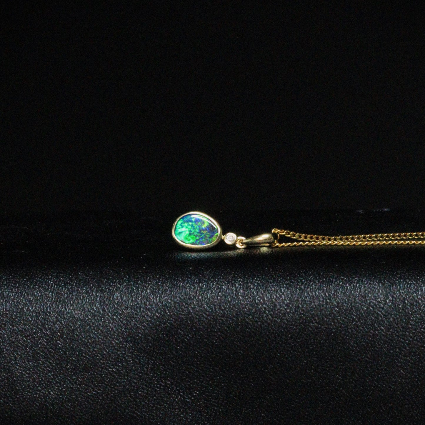 Australian Boulder Opal 18K Gold Pendant