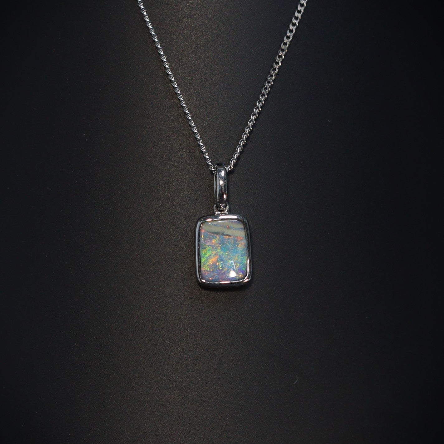 Australian Boulder opal set in sterling silver