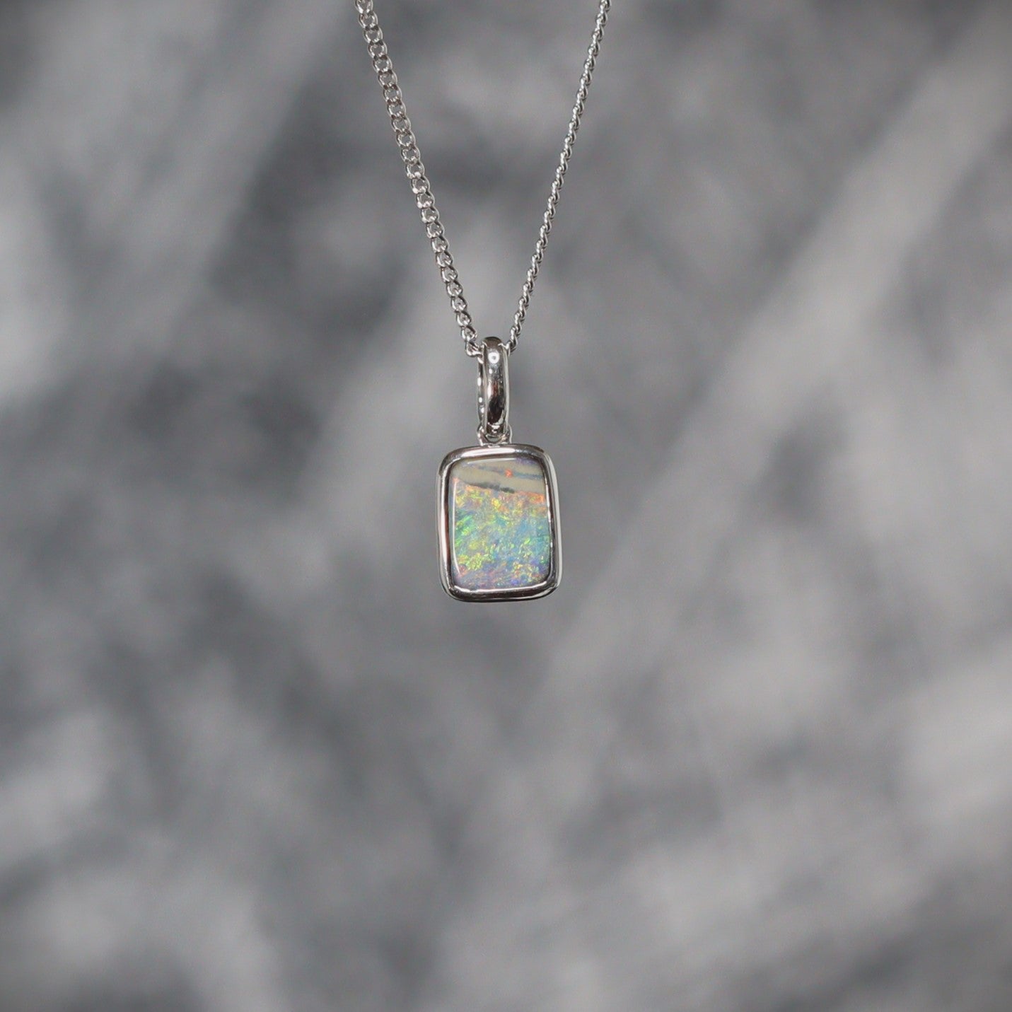 Australian Boulder opal set in sterling silver