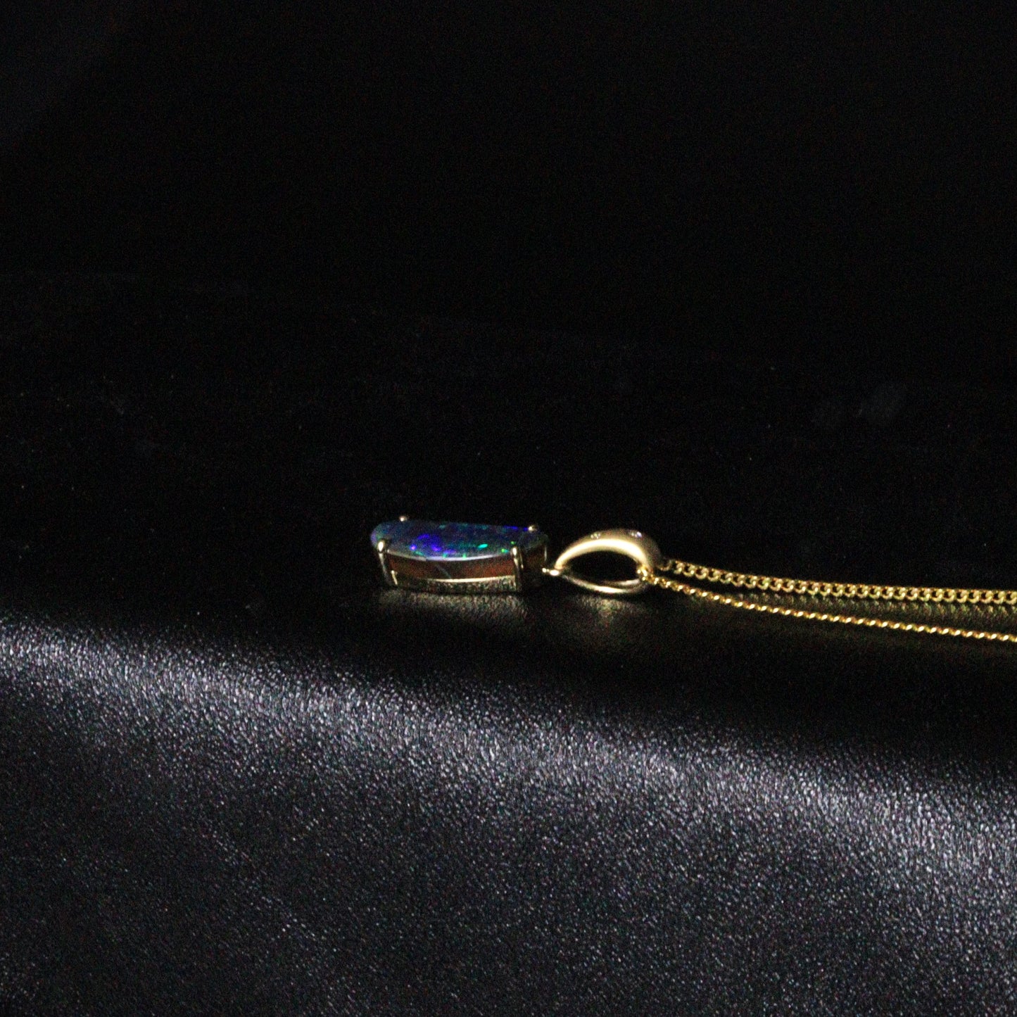Australian Boulder Opal 18K Gold Pendant