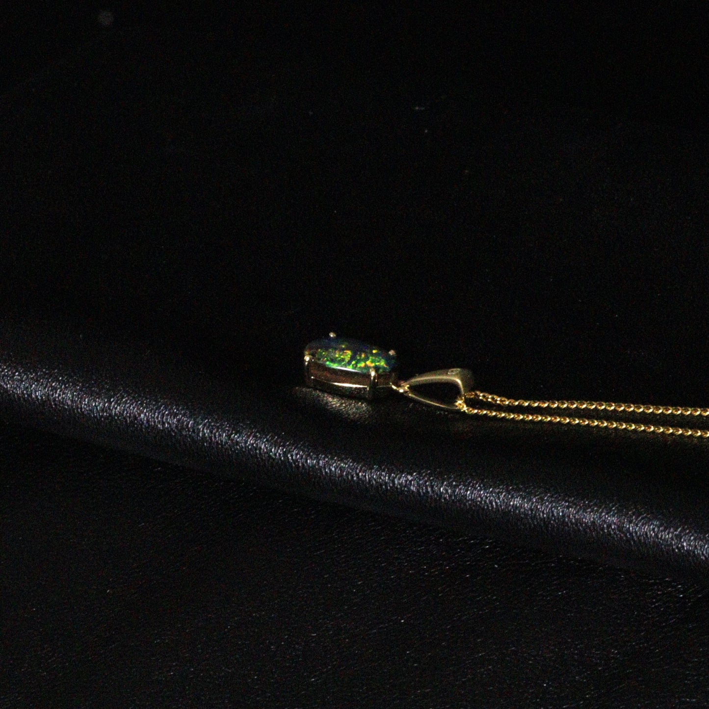 Australian Boulder Opal 18K Gold Pendant