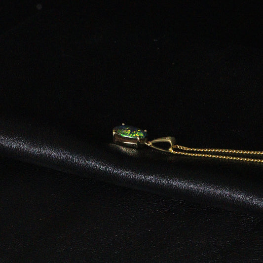 Australian Boulder Opal 18K Gold Pendant