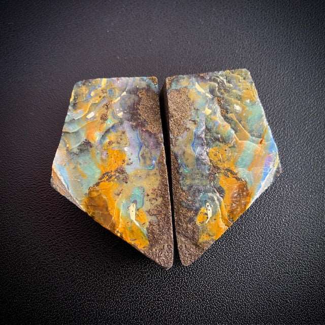 Australian Boulder Opal Specimen – Natural Matrix, Queensland