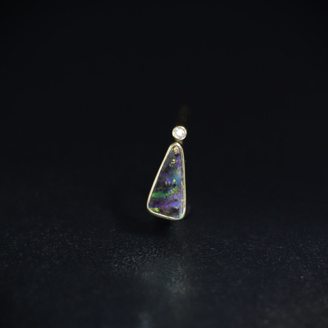 Australian Boulder opal ring 18 karat gold