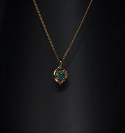 Australian Black Opal 18kt Gold Pendant 2089