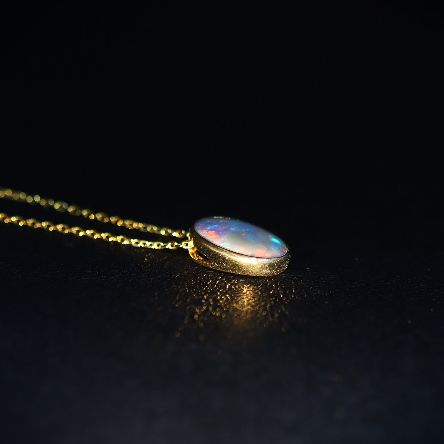 Australian Black Opal 18kt Gold Pendant 2097