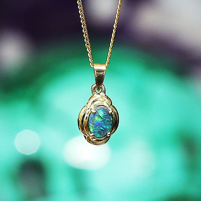 Australian_Black_Opal_18k_Gold_Pendant