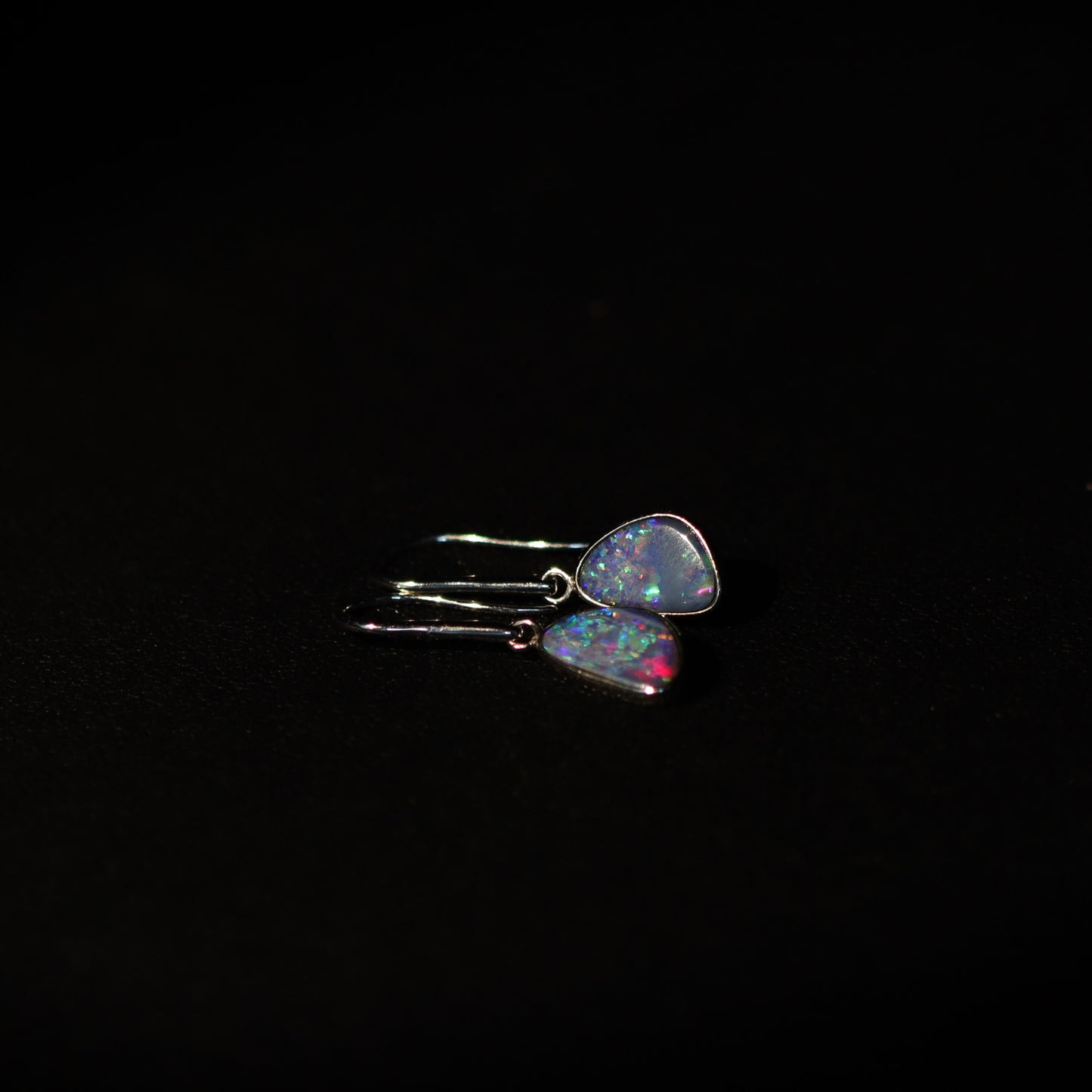 Australian Opal Doublet Sterling Silver Earrings – Queensland