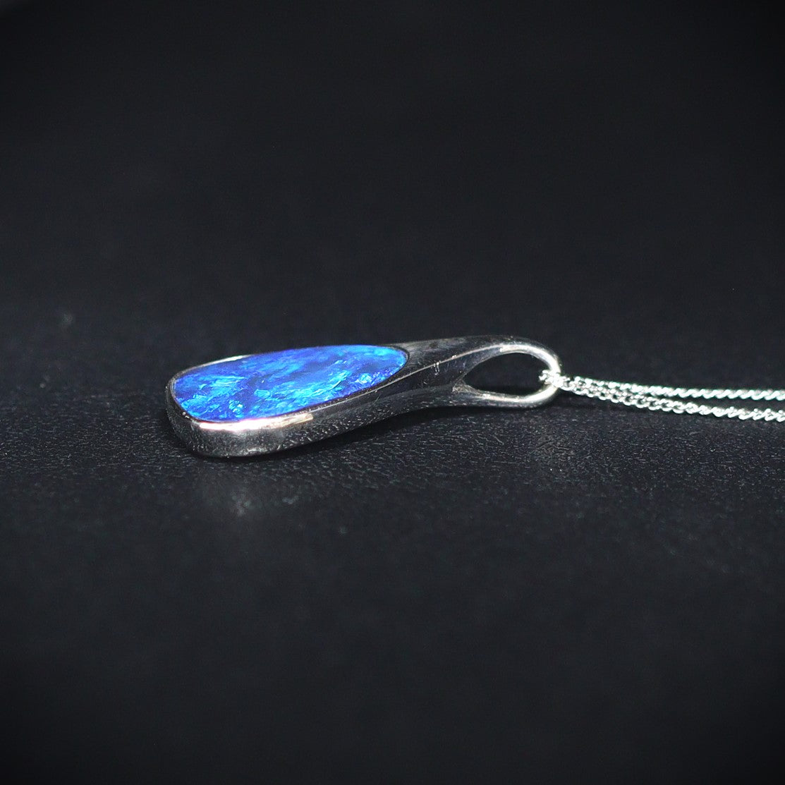 Australian Opal doublet sterling silver pendant