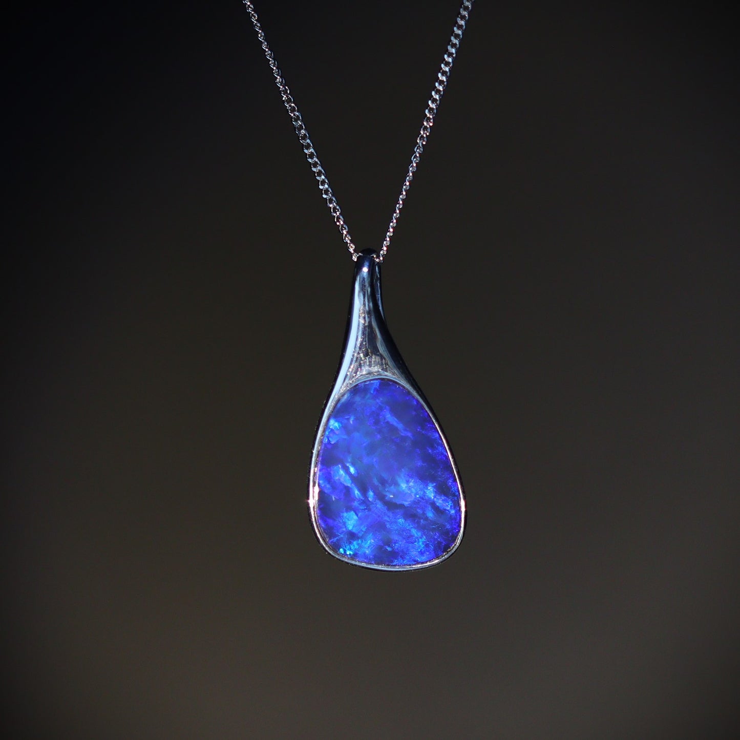 Australian Opal doublet sterling silver pendant