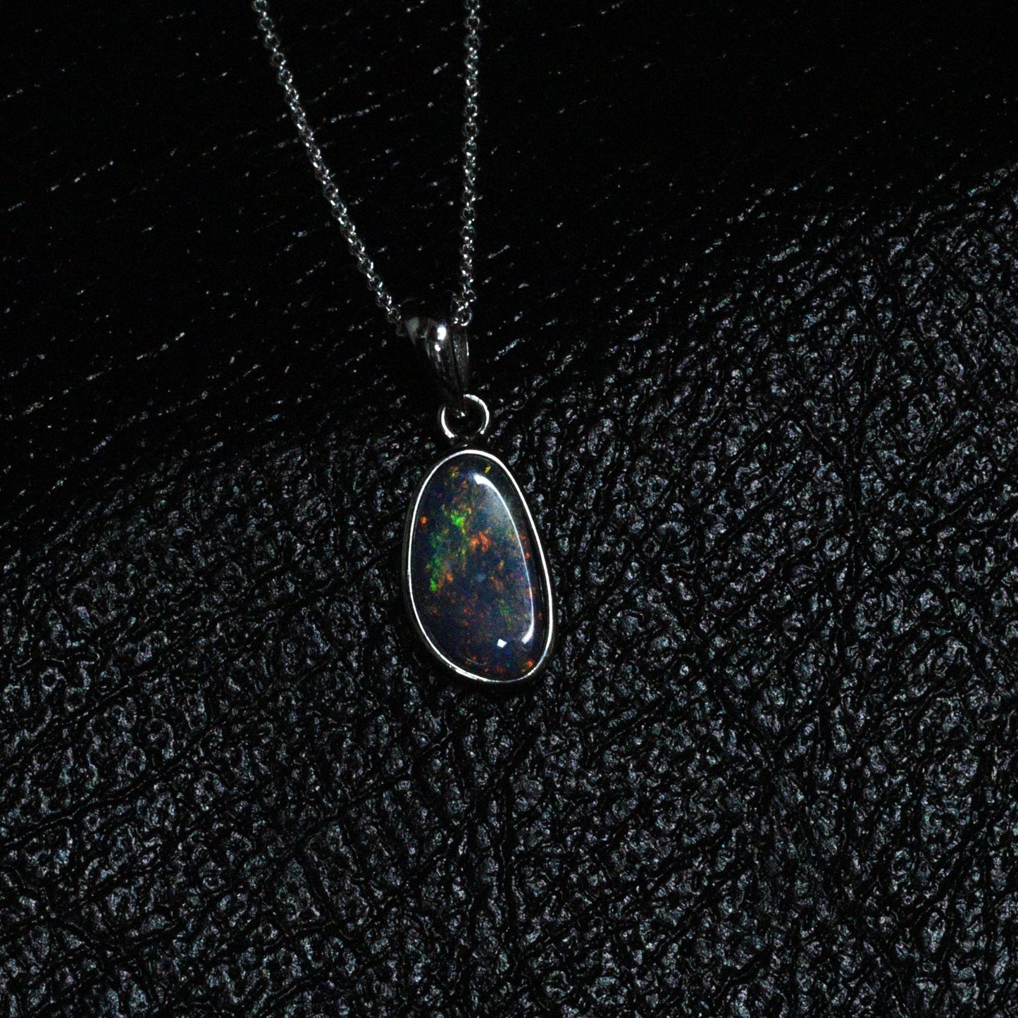 Australian Opal Doublet Silver Pendant – Queensland Fields