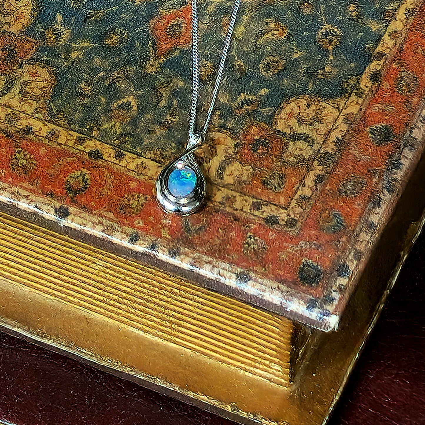Australian Opal Doublet Silver Pendant