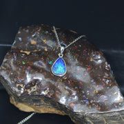 Australian Opal Doublet Silver Pendant 416