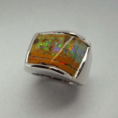 Australian Boulder Opal Ring - 101