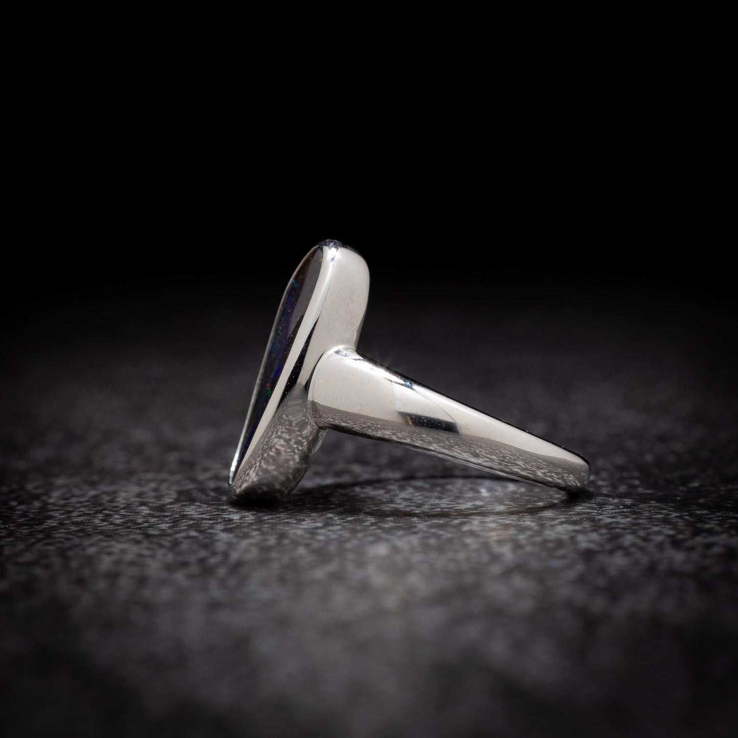 Australian Boulder Opal Sterling Silver Ring – Queensland
