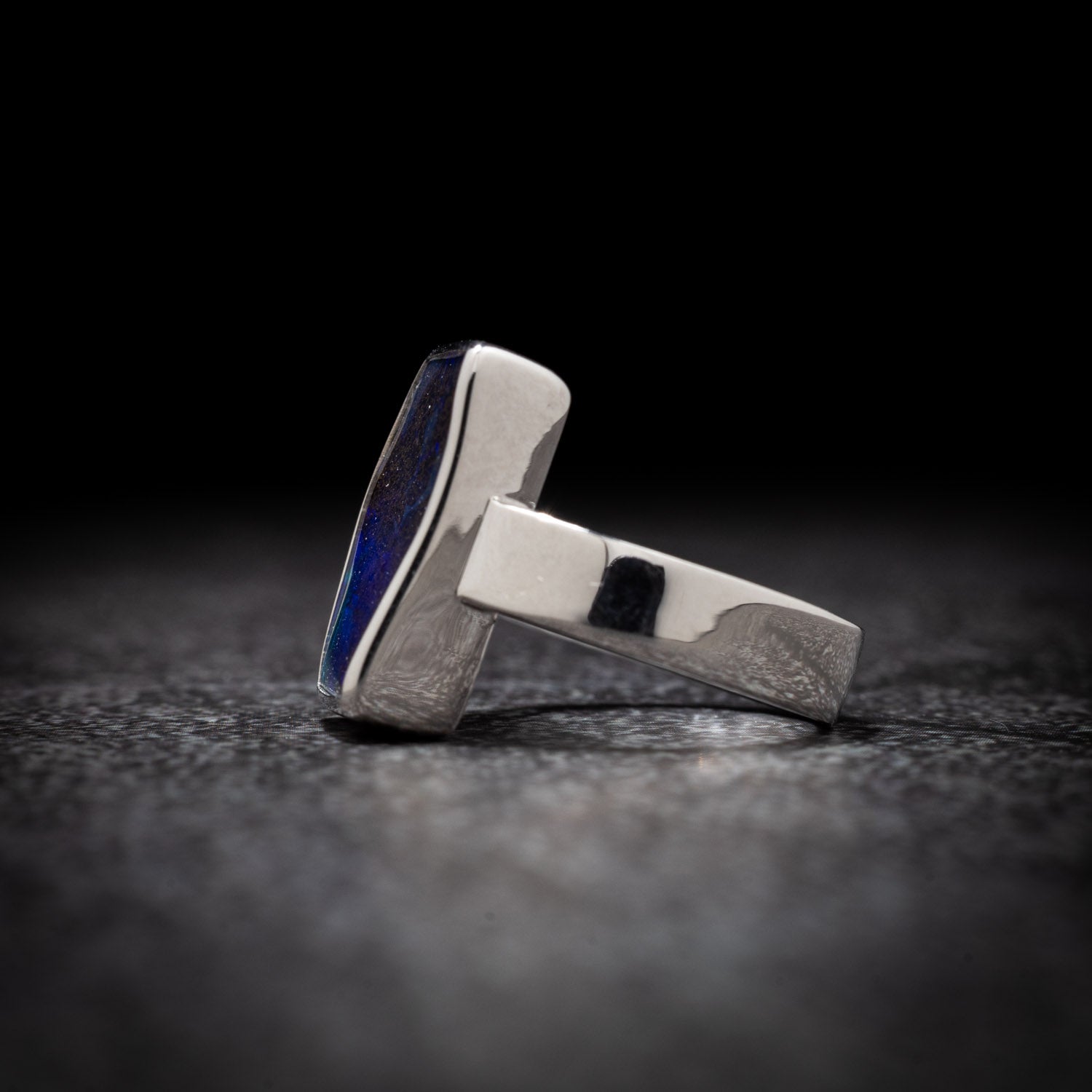 Australian Boulder Opal Silver Ring
