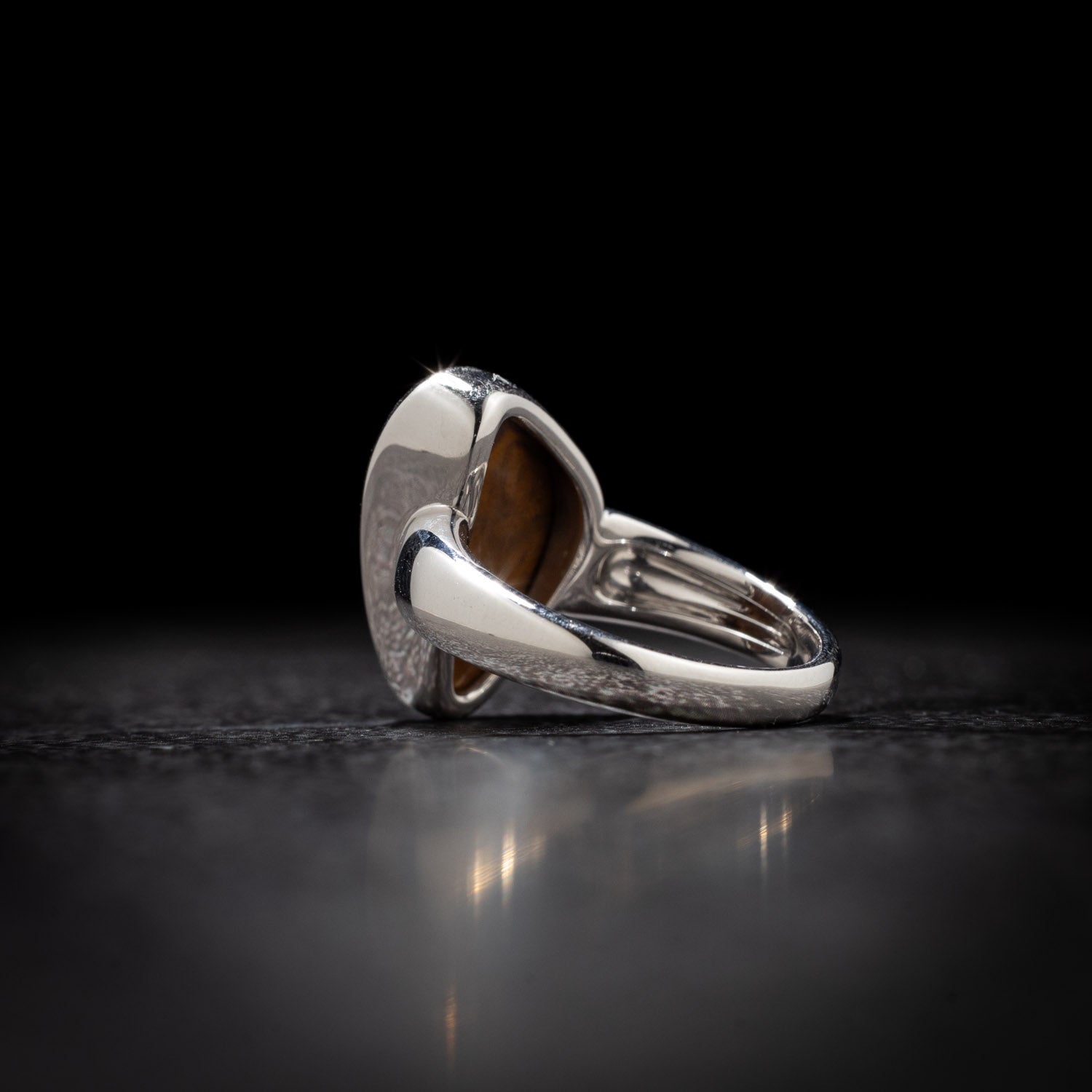 Silver Opal Boulder ring 