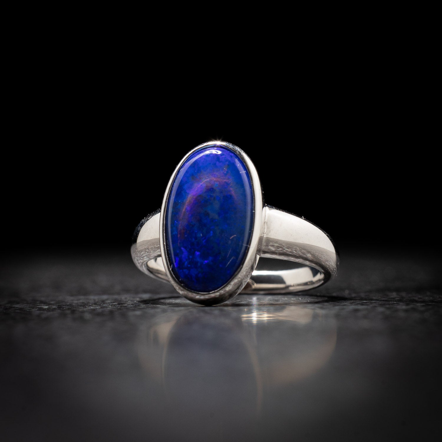 Boulder Opal Gold and Silver Ring