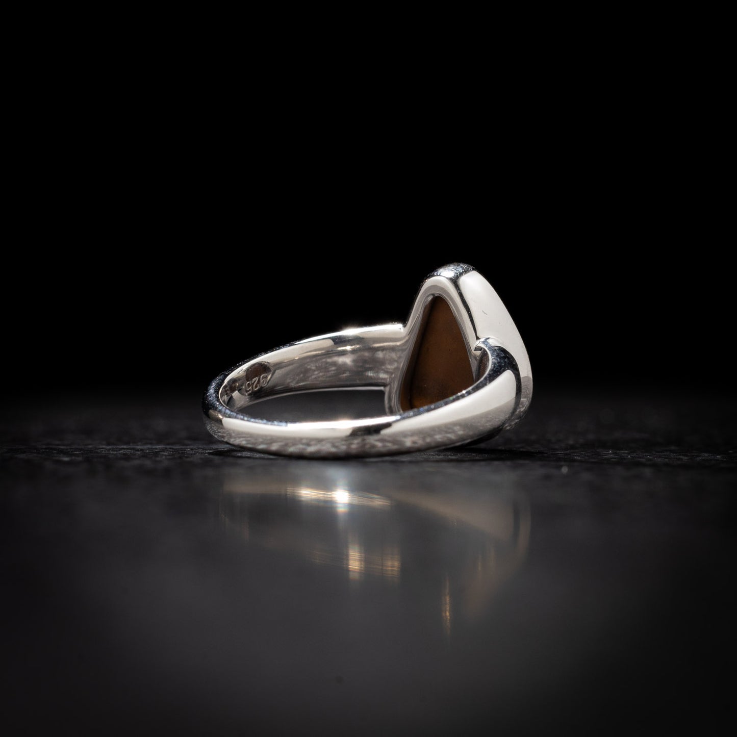 Australian Boulder opal in Sterling Silver Ring