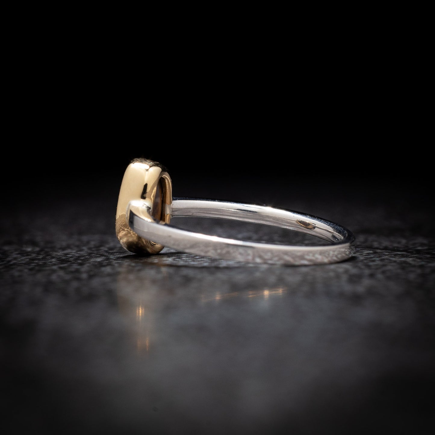 Australian Boulder Opal Gold and Sterling Silver Ring