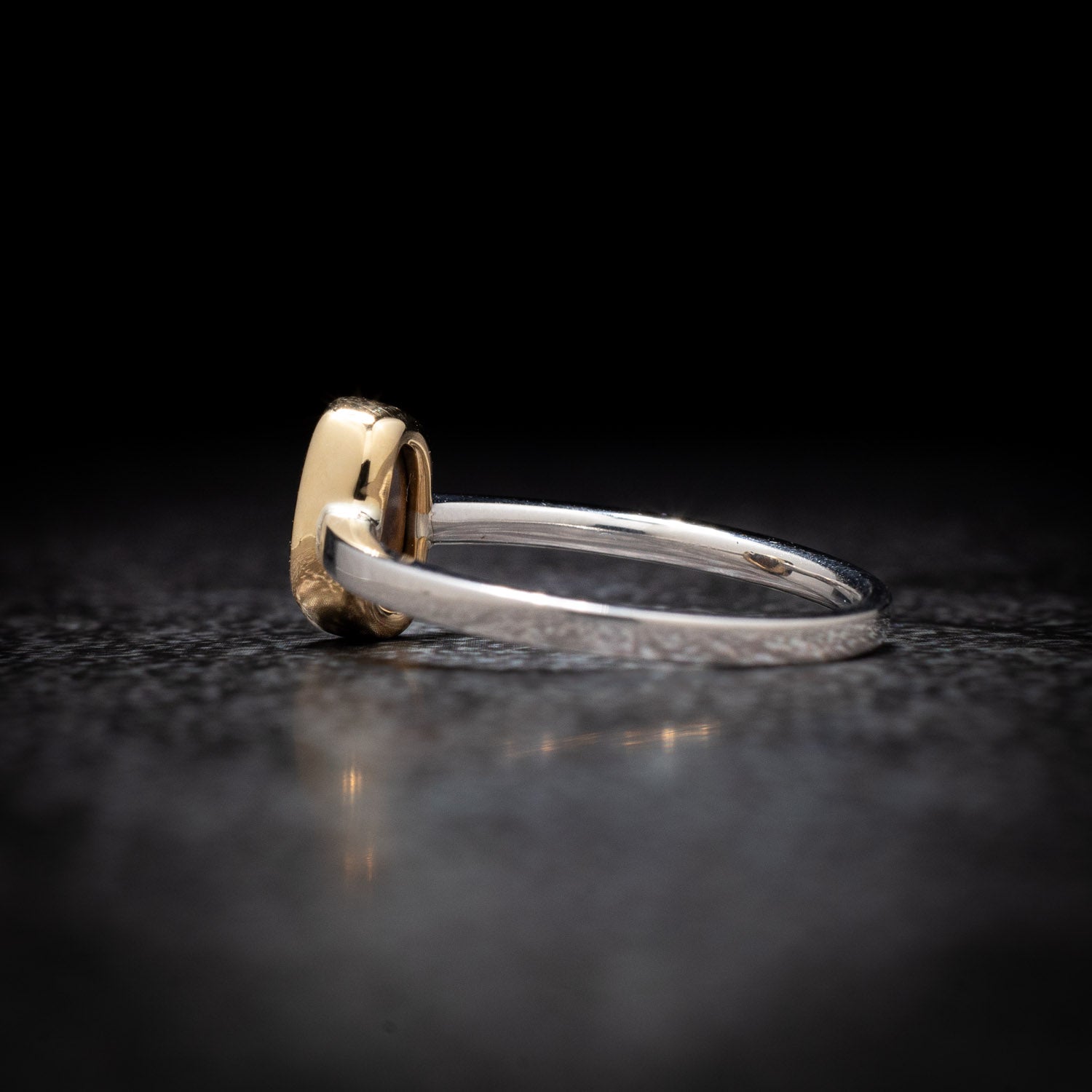 Australian Boulder Opal Gold and Sterling Silver Ring