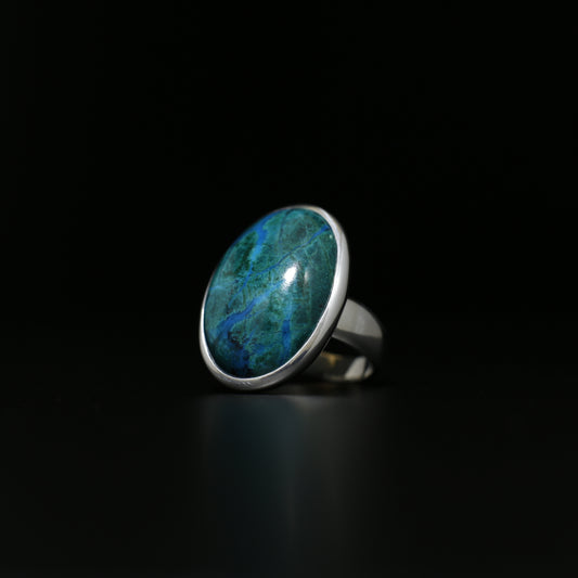 Chrysocolla ring - 15