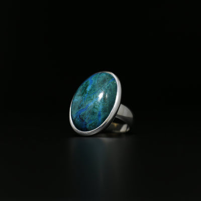 Chrysocolla ring - 15