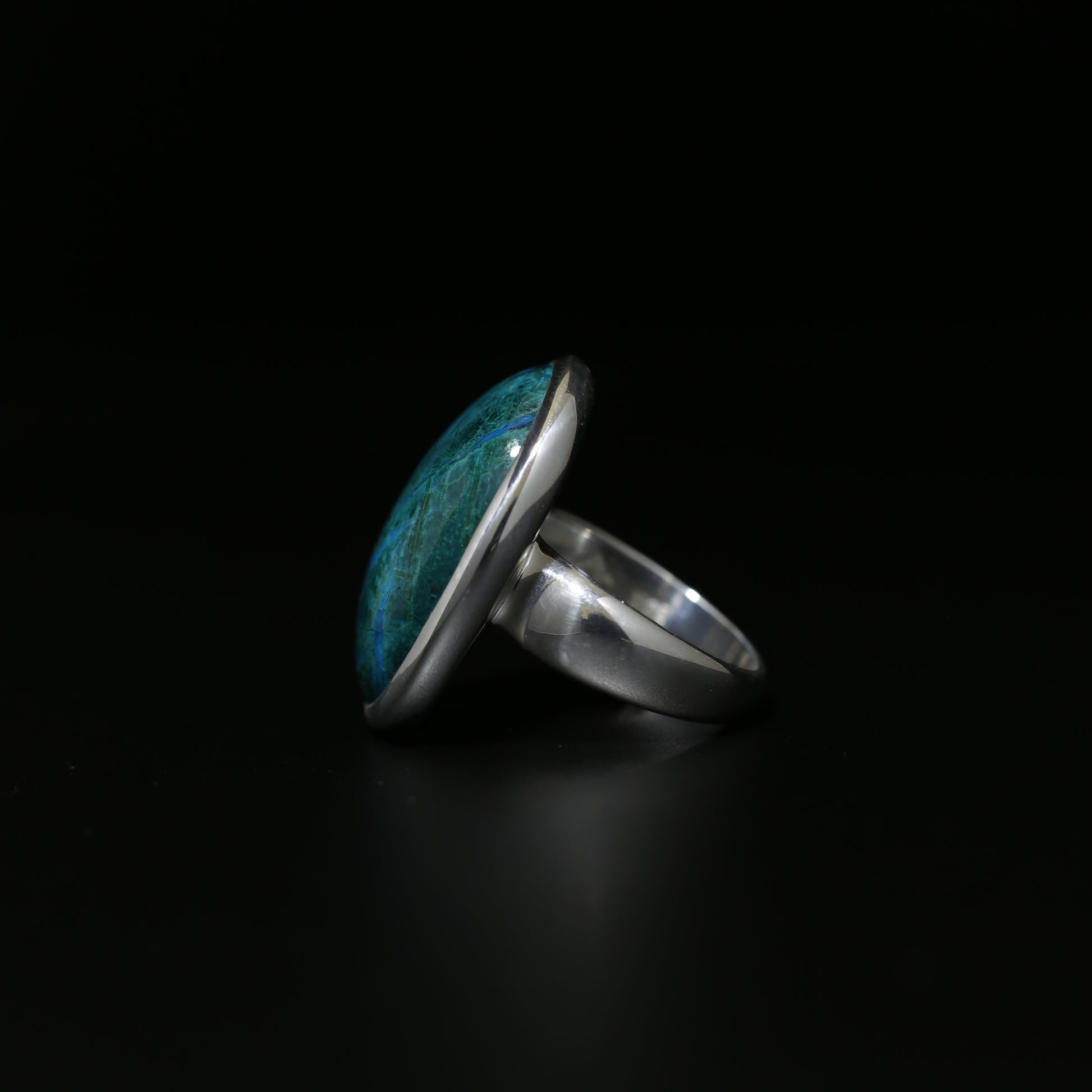 Chrysocolla ring - 15